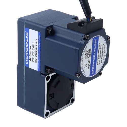 24V 40W 20RPM 13.00Nm (1840.95oz.in) 150:1 Dişli Fırçasız DC Motor Paralel İçi Boş Şaft Şanzımanlı