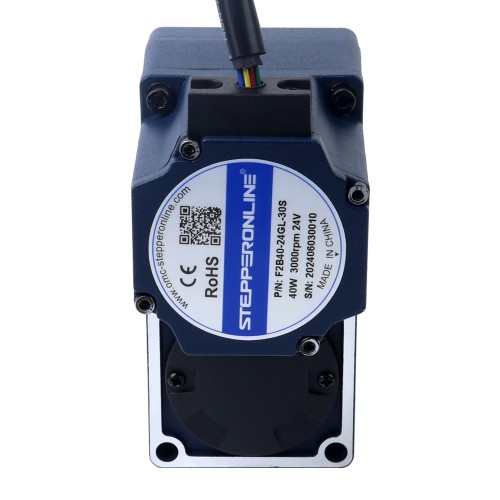 24V 40W 20RPM 13.00Nm (1840.95oz.in) 150:1 Dişli Fırçasız DC Motor Paralel İçi Boş Şaft Şanzımanlı