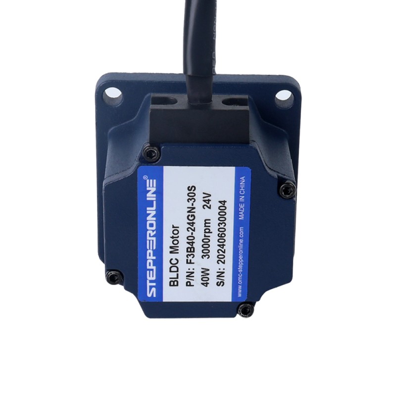 24V 40W 15RPM Dişli Fırçasız DC Motor 5.00Nm (708.06oz.in) 200:1 Düz Şanzıman