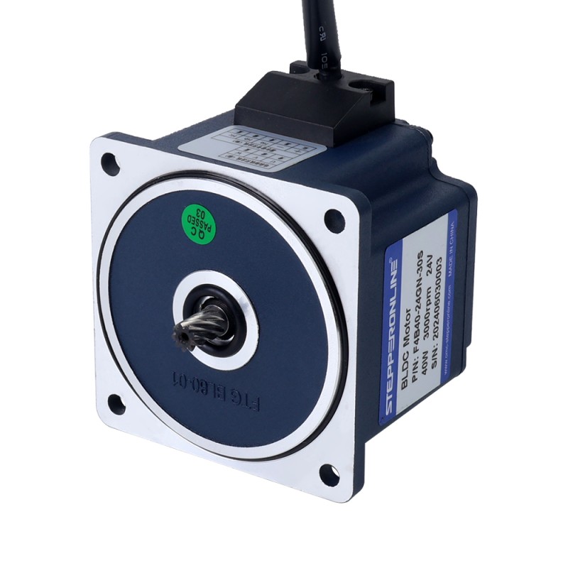 24V 40W 150RPM Dişli Fırçasız DC Motor 2,06Nm (291,72oz.in) 20:1 Düz Şanzıman