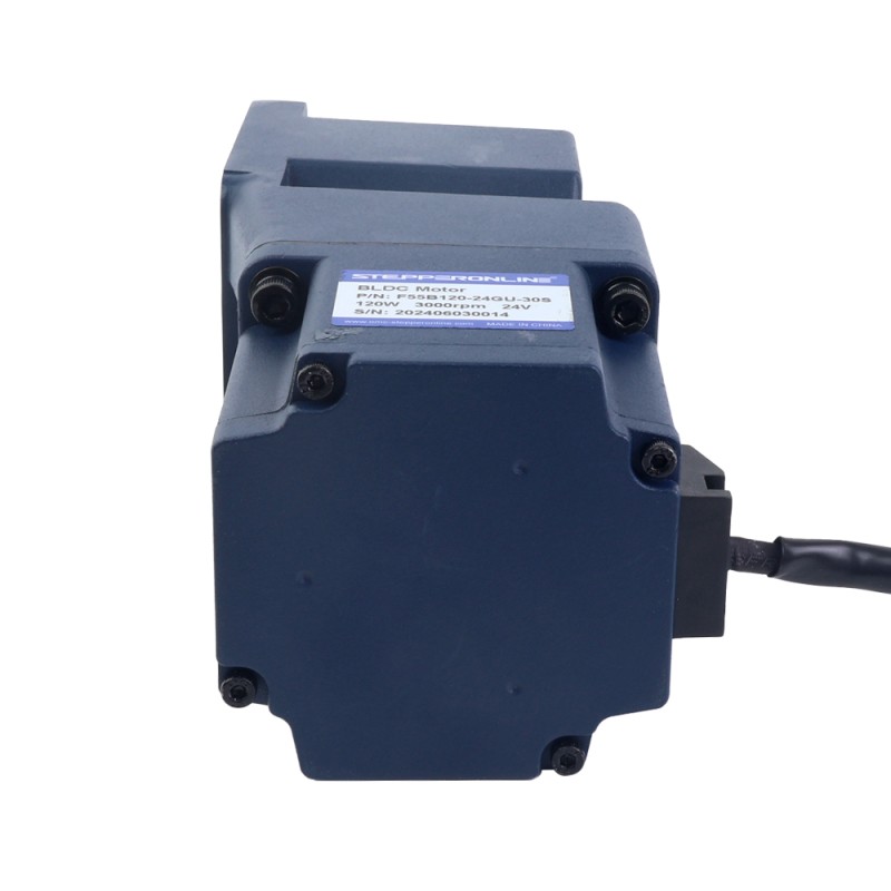 24V 120W 60RPM Dişli BLDC Motor 11,63Nm (1647,32oz.in) 50:1 Dik Açılı Şanzıman