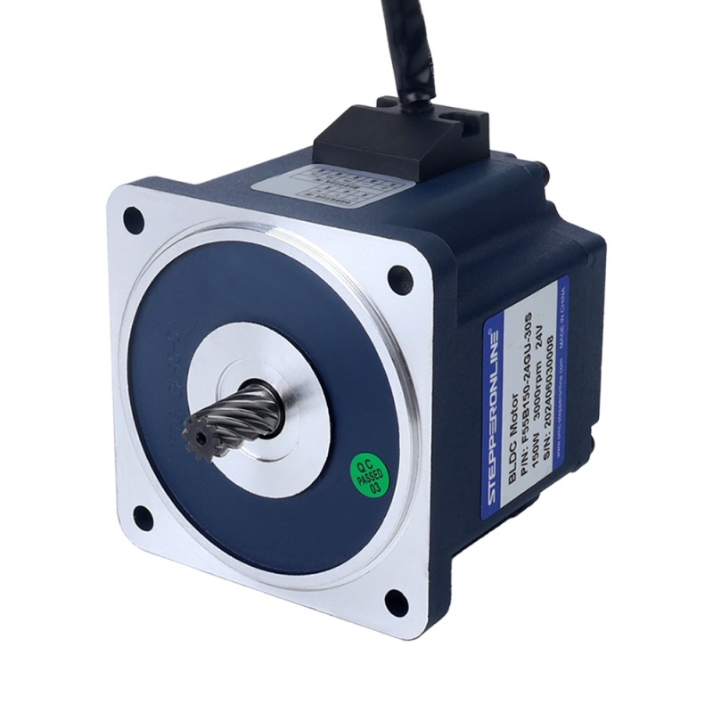24V 150W 15RPM Dişli Fırçasız DC Motor 20.00Nm (2832.24oz.in) 200:1 Düz Şanzıman