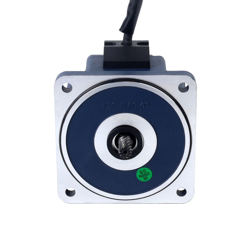 48V 60W 600RPM Dişli Fırçasız DC Motor 0,77Nm (109,04oz.in) 5:1 Düz Şanzıman