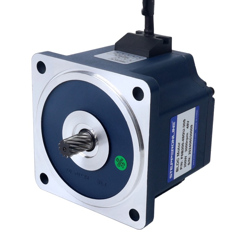 48V 200W 150RPM Dişli Fırçasız DC Motor 8,40Nm (1189,54oz.in) 20:1 Düz Şanzıman
