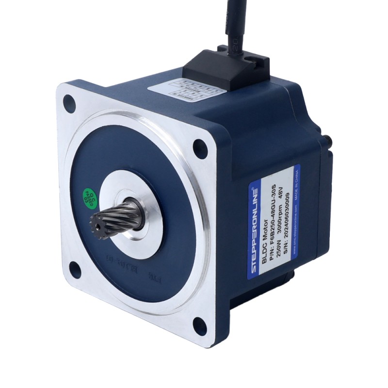 48V 250W 200RPM Dişli Fırçasız DC Motor 8,66Nm (1226,36oz.in) 15:1 Düz Şanzıman
