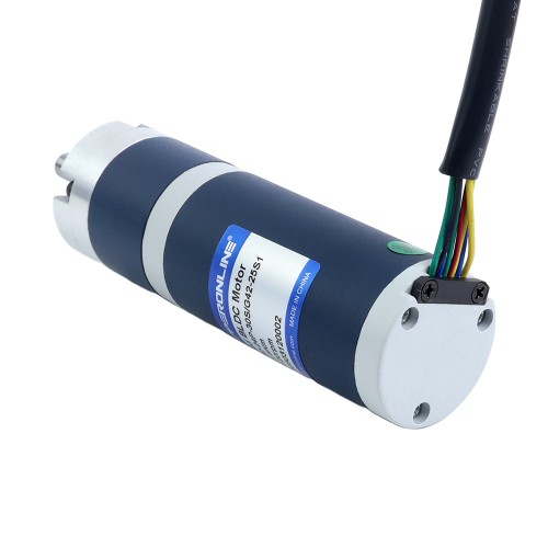 24V 30W 120RPM Dişli Fırçasız DC Motor 1,90Nm (269,06oz.in) 25:1 Planet Dişli Kutusu