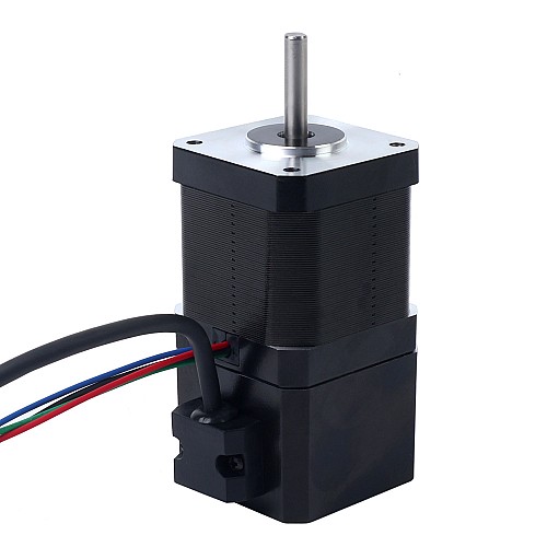 24V 3.7W Elektromanyetik Frenli Nema 17 Adım Motoru 0.52Nm (73.64oz.in)