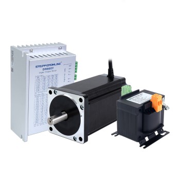 YS Serisi 1 Eksenli Adım Motoru CNC Kiti 12,0 Nm (1699,34 oz.in) Nema 34 Adım Motoru ve Sürücüsü ve AC Transformatörü