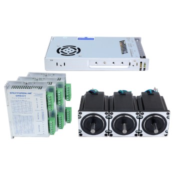 UK İndirimleri - YS Serisi 3 Eksenli Step Motor CNC Kiti 1,9 Nm (269,06 oz.in) Nema 23 Step Motor ve Sürücü ve 48 V Güç Kaynağı