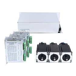YS Serisi 3 Eksenli Step Motor CNC Kiti 3,00 Nm (424,83 oz.in) Nema 23 Step Motor ve Sürücü ve 48 V Güç Kaynağı
