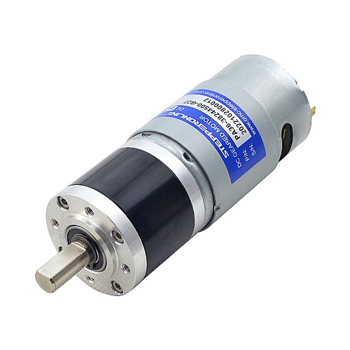 Fırçalanmış 24V DC Dişli Motoru 4,7Kg.cm/123RPM 26,8:1 Planet Dişli Kutusu ile