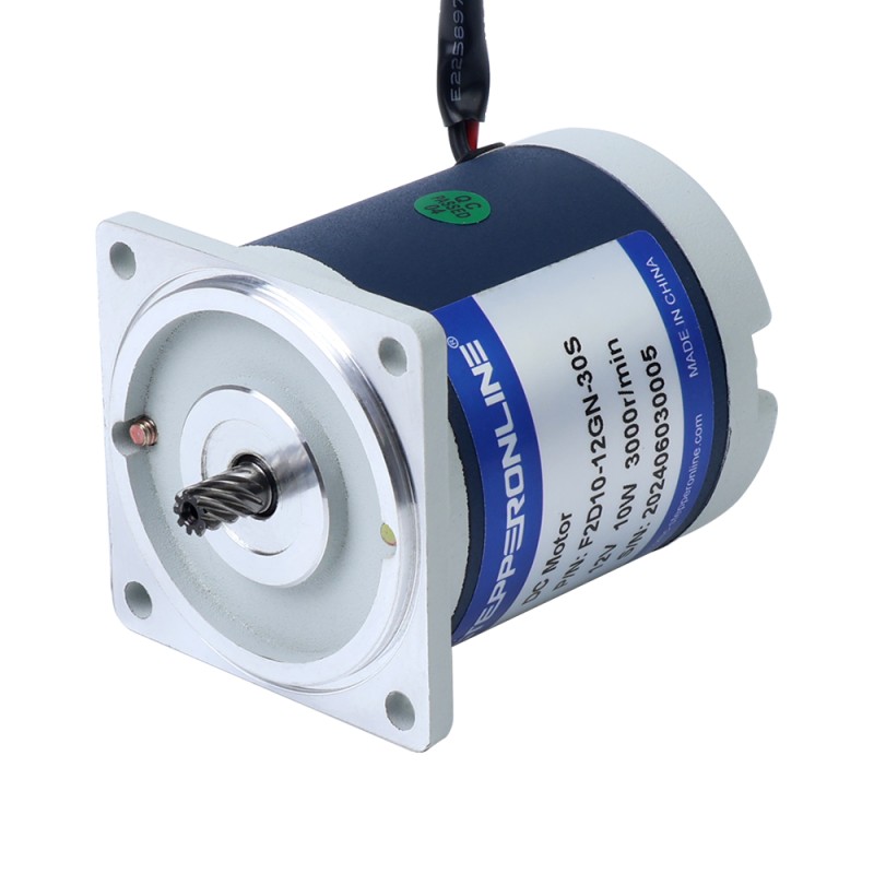 Fırçalanmış 12V 10W 2.09Nm (295.97oz.in) 30RPM 100:1 Düz Şanzımanlı DC Dişli Motoru