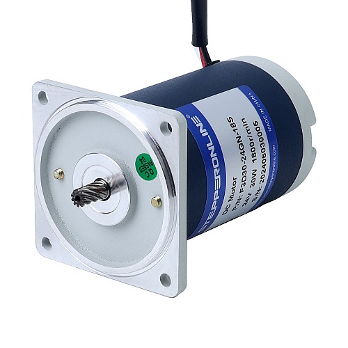 Fırçalanmış 24V 30W 1,60Nm (226,58oz.in) 120RPM 15:1 Düz Şanzımanlı DC Dişli Motoru