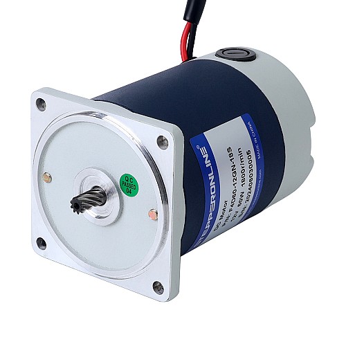 Fırçalanmış 12V 60W 6,95Nm (984,20oz.in) 60RPM 30:1 Düz Şanzımanlı DC Dişli Motoru