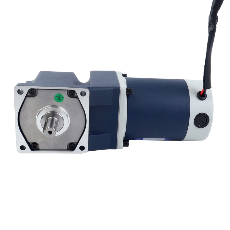 Fırçalanmış 12V 60W 4.05Nm (573.53oz.in) 100RPM 30:1 Dik Açılı Şanzıman DC Dişli Motoru