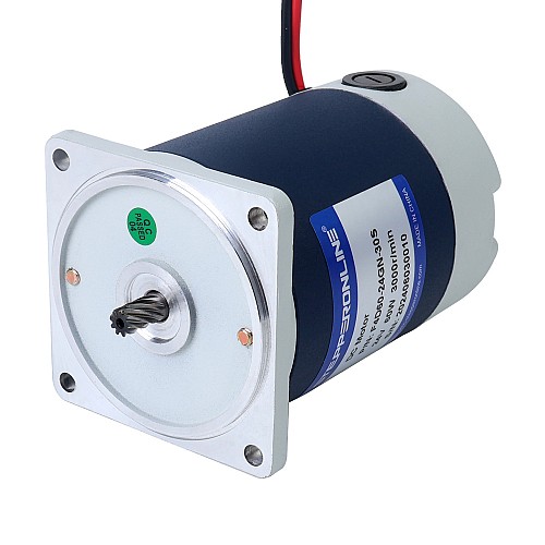 Fırçalanmış 24V 60W 6,96Nm (985,62oz.in) 60RPM 50:1 Düz Şanzımanlı DC Dişli Motoru