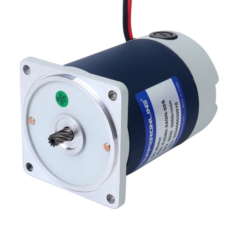 Fırçalanmış 24V 60W 1,54Nm (218,08oz.in) 300RPM 10:1 Düz Şanzımanlı DC Dişli Motoru