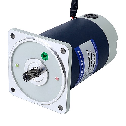 Fırçalanmış 24V 150W 9,55Nm (1352,39oz.in) 150RPM 20:1 Düz Şanzımanlı DC Dişli Motoru