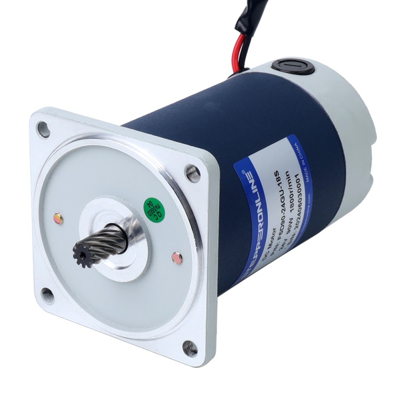 Fırçalanmış 24V 90W 20.00Nm (2832.23oz.in) 9RPM 200:1 Düz Şanzımanlı DC Dişli Motoru