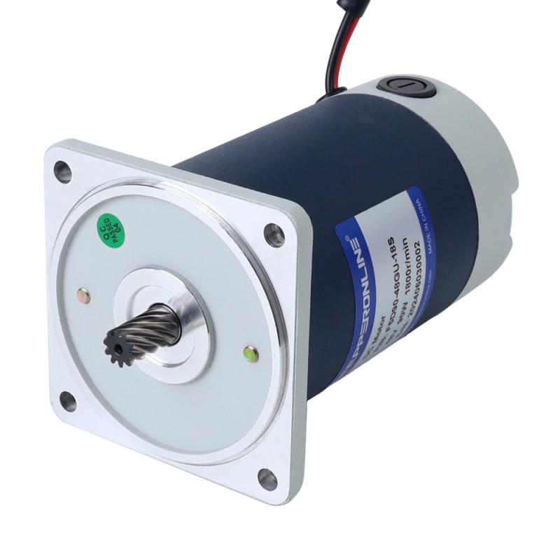 Fırçalanmış 48V 90W 1,93Nm (273,31oz.in) 360RPM 5:1 Düz Şanzımanlı DC Dişli Motoru