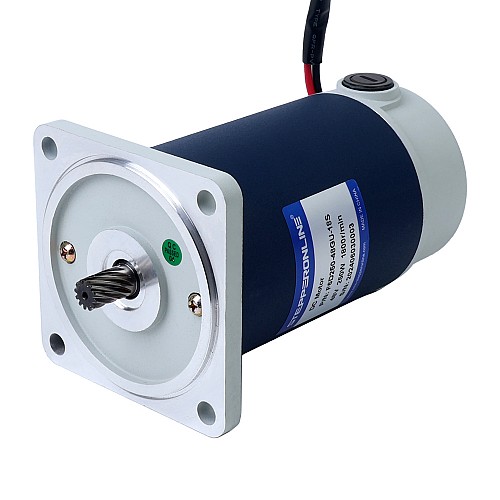 Fırçalanmış 48V 250W 10,74Nm (1520,91oz.in) 180RPM 10:1 Düz Şanzımanlı DC Dişli Motoru