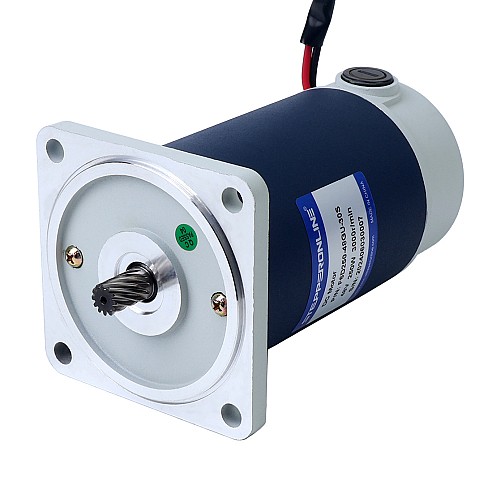 Fırçalanmış 48V 250W 3,22Nm (455,99oz.in) 600RPM 5:1 Düz Şanzımanlı DC Dişli Motoru