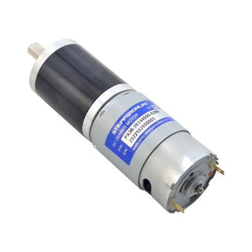 CN Satışta - Fırçalı 24V DC Dişli Motoru 30Kg.cm/8.9RPM 369:1 Planet Dişli Kutusu ile