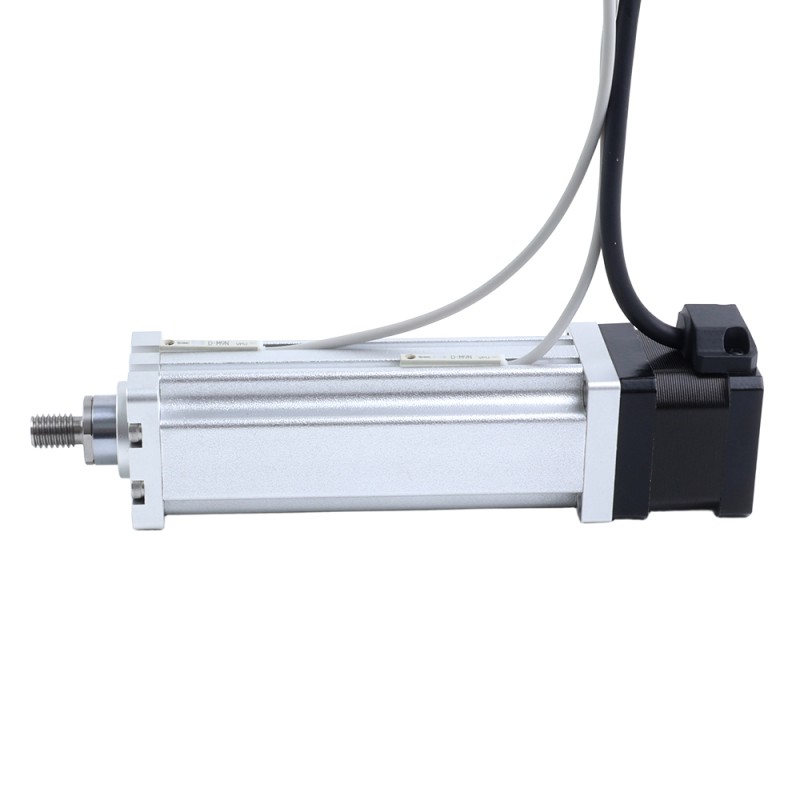Nema 14 Bilyalı Vida Elektrikli Silindir 1.5A Strok 100mm 0.14Nm(19.83oz.in) Kurşun 2mm(0.07874) Sınır Anahtarlı - LCB14S13BAB15-100D | StepperOnline