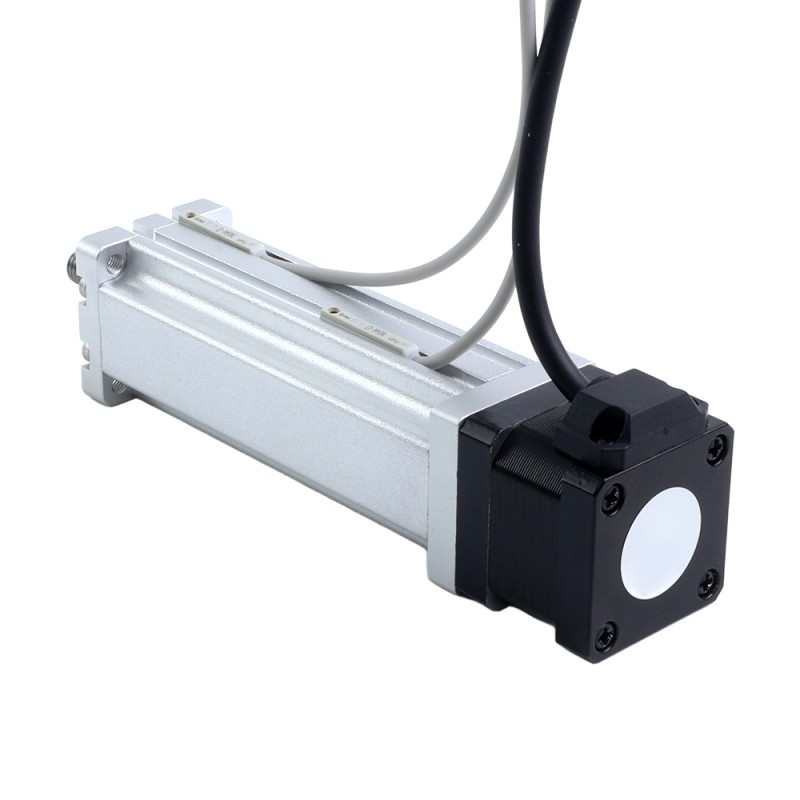 Nema 14 Bilyalı Vida Elektrikli Silindir 1.5A Strok 100mm 0.14Nm(19.83oz.in) Kurşun 2mm(0.07874) Sınır Anahtarlı - LCB14S13BAB15-100D | StepperOnline
