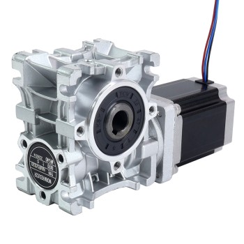 Nema 23 Step Motor 76 mm Dişli Oranı 15:1 Sonsuz Dişli Kutusu NMRVS30 Sonsuz Dişli Hız Düşürücü