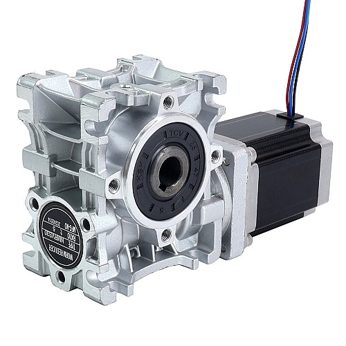 Nema 23 Step Motor 76 mm Dişli Oranı 30:1 Sonsuz Dişli Kutusu NMRVS30 Sonsuz Dişli Hız Düşürücü