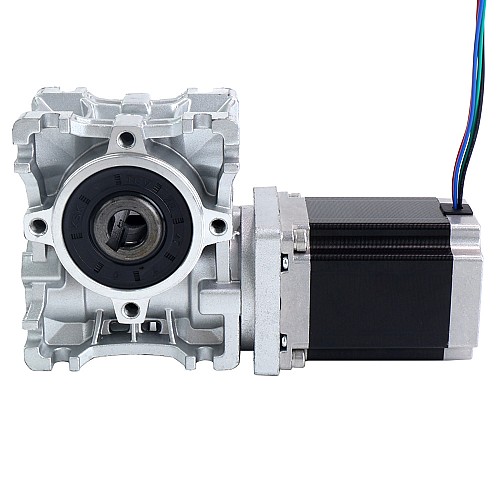 Nema 23 Step Motor 76 mm Dişli Oranı 30:1 Sonsuz Dişli Kutusu NMRVS30 Sonsuz Dişli Hız Düşürücü