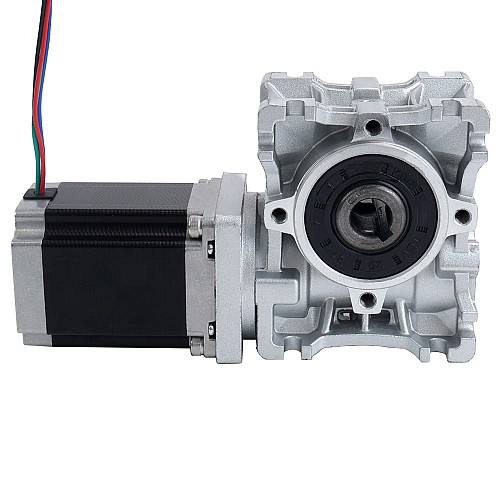 Nema 23 Step Motor 76 mm Dişli Oranı 30:1 Sonsuz Dişli Kutusu NMRVS30 Sonsuz Dişli Hız Düşürücü