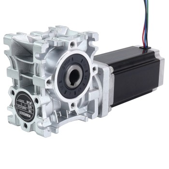 Nema 23 Step Motor 113 mm Dişli Oranı 30:1 Sonsuz Dişli Kutusu NMRVS30 Sonsuz Dişli Hız Düşürücü
