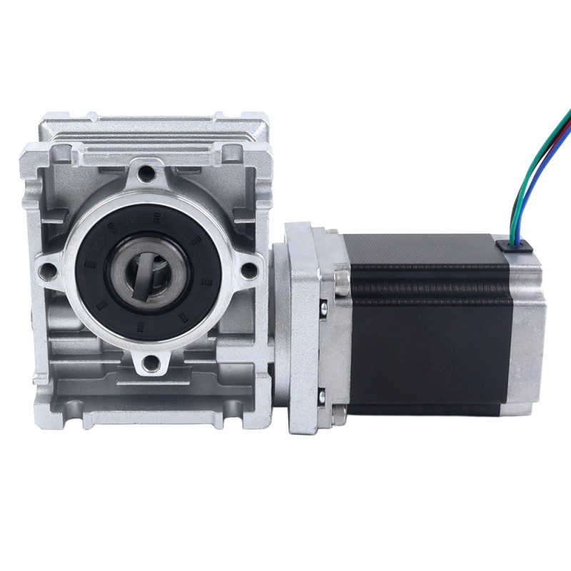 Nema 23 Step Motor 113 mm Dişli Oranı 20:1 Sonsuz Dişli Kutusu YRV30 Sonsuz Dişli Hız Düşürücü - 23HS45-4204S-YRV30-G20 | StepperOnline