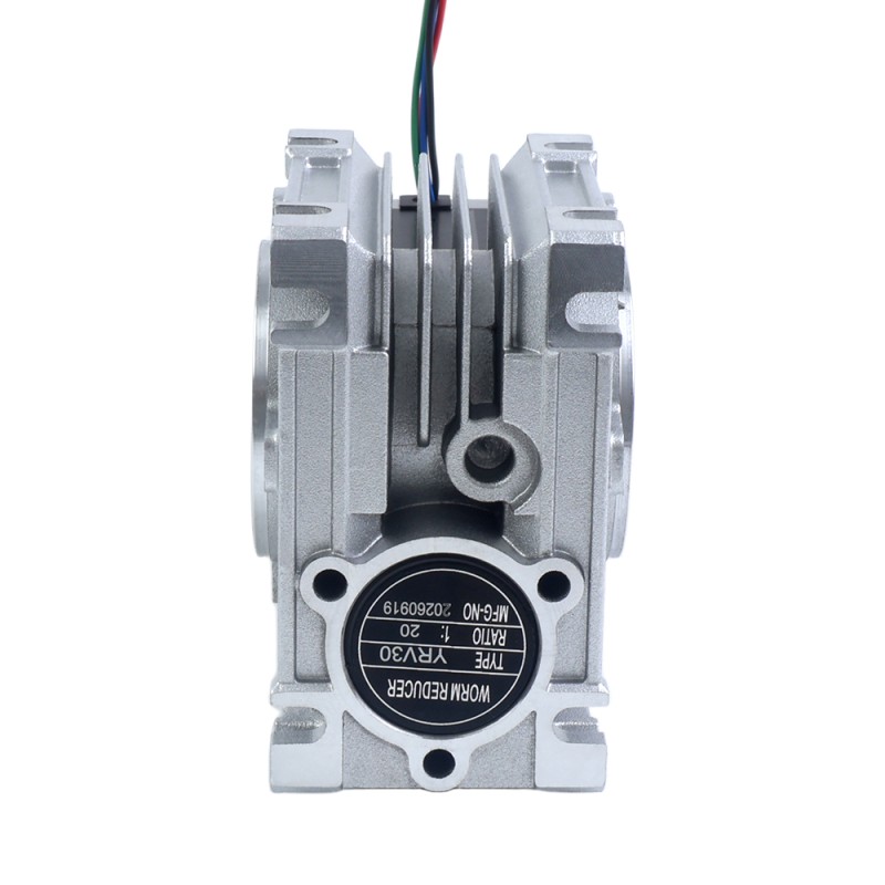 Nema 23 Step Motor 113 mm Dişli Oranı 20:1 Sonsuz Dişli Kutusu YRV30 Sonsuz Dişli Hız Düşürücü - 23HS45-4204S-YRV30-G20 | StepperOnline