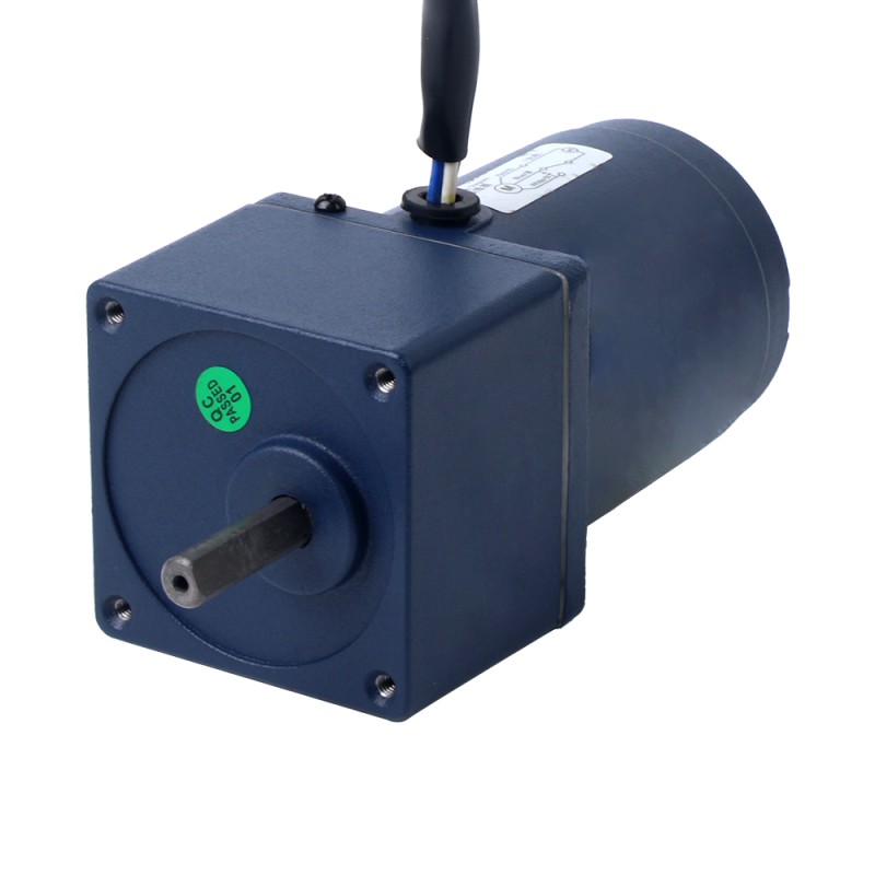 6W 110VAC 60Hz 103RPM 0,45Nm (63,73oz.in) Flanşlı 60mm Mahmuzlu Redüktör Tek Fazlı AC Endüksiyon Motoru