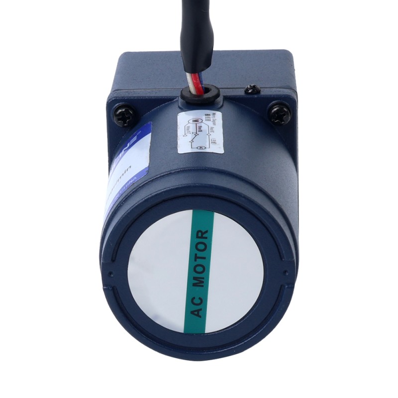 6W 110VAC 60Hz 103RPM 0,45Nm (63,73oz.in) Flanşlı 60mm Mahmuzlu Redüktör Tek Fazlı AC Endüksiyon Motoru