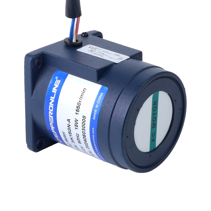 15W 110VAC 60Hz 103RPM 1,11Nm (157,19oz.in) Flanşlı 70mm Mahmuzlu Dişli Kutusu Tek Fazlı AC Endüksiyon Motoru