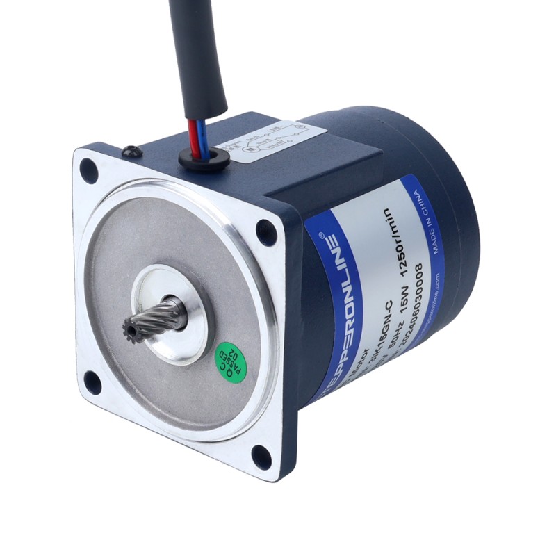 15W 220VAC 50Hz 13,5RPM 5,00Nm (708,06oz.in) Flanşlı 70mm Mahmuzlu Redüktör Tek Fazlı AC Endüksiyon Motoru