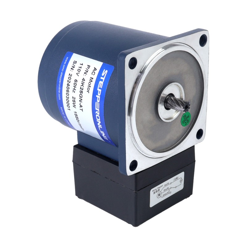 25W 110VAC 7,5 RPM 16,00 Nm (2265,79 oz.in) Flanş 80 mm Dik Açı Şanzıman Kama Yolu Şaft Tek Fazlı AC Endüksiyon Motoru