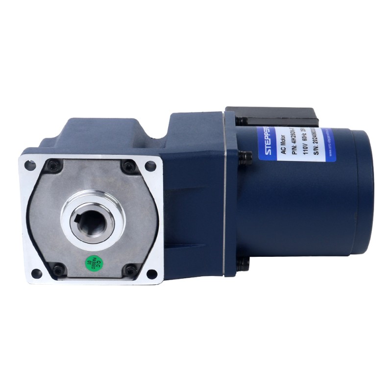 25W 220VAC 50Hz 27RPM 6,50Nm (920,48oz.in) Flanşlı 80mm Dik Açılı Şanzıman İçi Boş Şaft Tek Fazlı AC Endüksiyon Motoru