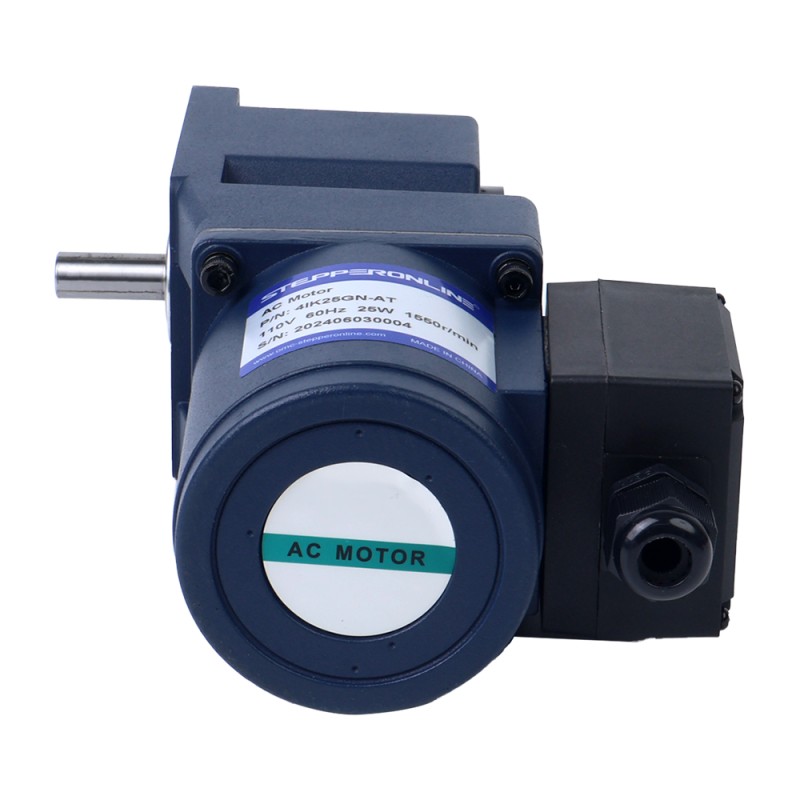 25W 110VAC 7,5 RPM 16,00 Nm (2265,79 oz.in) Flanş 80 mm Dik Açı Şanzıman Kama Yolu Şaft Tek Fazlı AC Endüksiyon Motoru