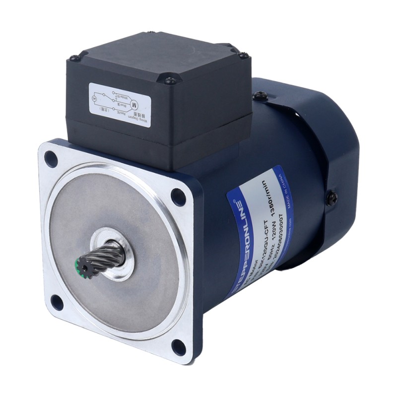120W 220VAC 50Hz 270RPM 3,54Nm (501,31oz.in) Flanşlı 90mm Mahmuzlu Redüktör Tek Fazlı AC Endüksiyon Motoru
