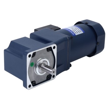 ABD Deposu İndirimi - 120W 220/380VAC 135RPM Flanş 90mm Dik Açı Şanzıman Kama Yolu Şaft Üç Fazlı AC Endüksiyon Motoru