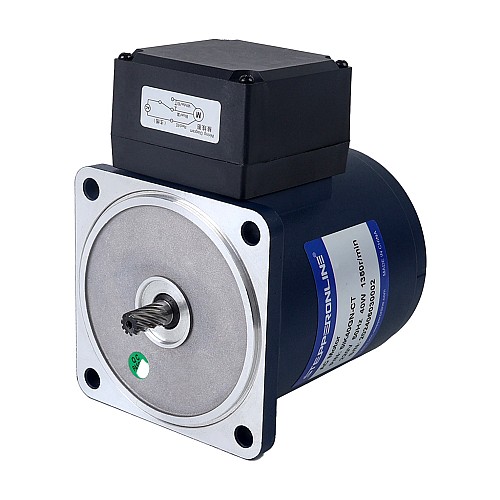 40W 220VAC 50Hz 450RPM 0,71Nm (100,54oz.in) Flanşlı 90mm Mahmuzlu Redüktör Tek Fazlı AC Endüksiyon Motoru