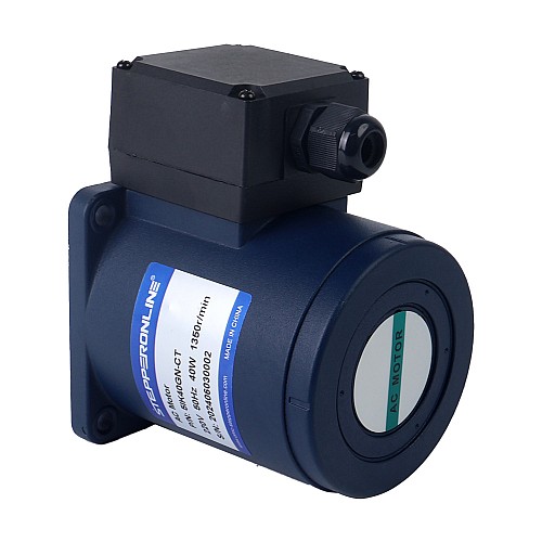 40W 220VAC 50Hz 450RPM 0,71Nm (100,54oz.in) Flanşlı 90mm Mahmuzlu Redüktör Tek Fazlı AC Endüksiyon Motoru