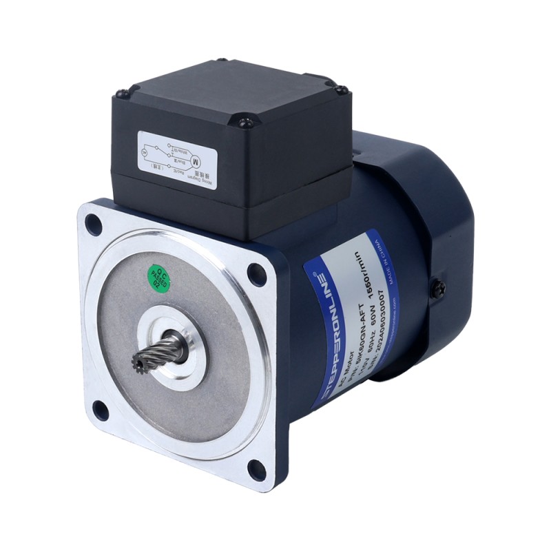 60W 110VAC 60Hz 31RPM 10.00Nm (1416.12oz.in) Flanşlı 90mm Mahmuzlu Redüktör Tek Fazlı AC Endüksiyon Motoru