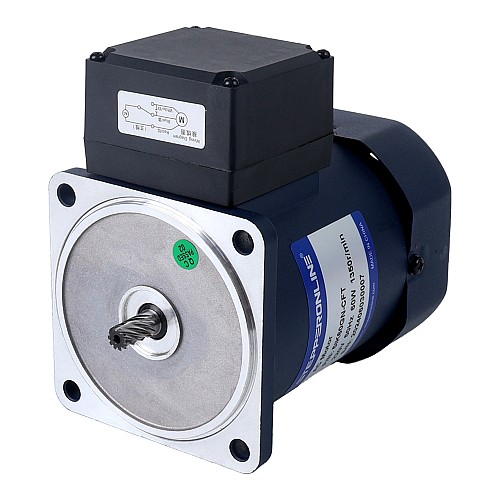 60W 220VAC 50Hz 67,5RPM 5,92Nm (838,34oz.in) Flanşlı 90mm Mahmuzlu Redüktör Tek Fazlı AC Endüksiyon Motoru