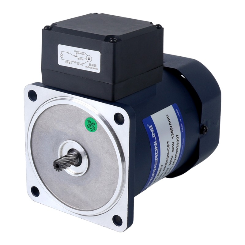 60W 220VAC 50Hz 13,5RPM 10,00Nm (1416,12oz.in) Flanşlı 90mm Mahmuzlu Redüktör Tek Fazlı AC Endüksiyon Motoru
